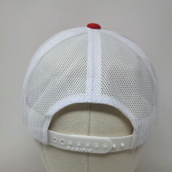 East Coast Truck Bodies Snapback Mesh Back Trucker Hat Red One Size - Picture 5 of 8
